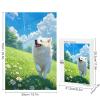 Jigsaw Puzzle 1000 Pieces for Adults, Wooden Samoyed Dog Themed Puzzle for Families view 2