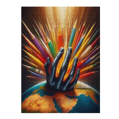 1000 Large Piece Jigsaw Puzzle Colored Pencils Puzzle for Adult Entertainment DIY Collectibles Creative Birthday Gift