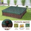 GLACER Sandbox with Cover, 4ft x 4ft HDPE Sand Box w/Oxford Cover, Bottom Drainage Oxford Liner, All Weather Resistant Sand Pit in Backyard Lawn Garden Beach for Kids (Coffee) view 3