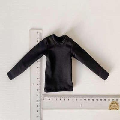 1/6 Scale Clothes Long-Sleeve Tights Multi-Color T-Shirt Model for 12" Doll (Black)