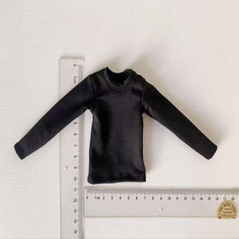 1/6 Scale Clothes Long-Sleeve Tights Multi-Color T-Shirt Model for 12" Doll (Black)