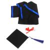 LOGOFUN 2 Sets Graduation Dress Up Set for Bear Plsuh Toy Stuffed Animal Costume Outfit Kit with Tassel Cap Shawl and Scroll for 2025 Grad Party Blue view 2
