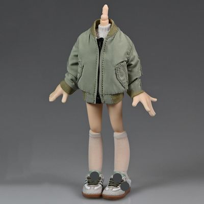 1/12 Scale Figure Clothes Jacket Cotton Jacket Clothing Model for 6-inches Action Figure Body, Fashion Boy Action Figure Grey Green Jacket Coat Clothing Accessory Costume Outfit