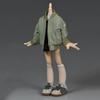 1/12 Scale Figure Clothes Jacket Cotton Jacket Clothing Model for 6-inches Action Figure Body, Fashion Boy Action Figure Grey Green Jacket Coat Clothing Accessory Costume Outfit view 3