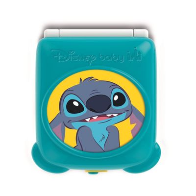 Clementoni Disney Baby Stitch Flip Phone 9-36 Months, Activity Centre with 4 Keys to Stimulate Imitative Play with Lights and Sounds, 17519