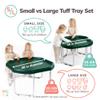 MEKA Small 28"x28" Tuff Tray Set Dark Green, Activity Sensory Tray Plus Stand Children, Outdoor Play Sand and Water Table for Toddlers and Kids, Toy Boys Girls view 3