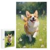 1000 pcs Jigsaw Puzzle - Corgi Wooden Puzzle for Adults, Dog Lovers Gift Pet Owners Gift, 30" x 20" view 1