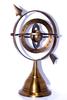 Decorative Brass Zodiac Armillary Sphere, Desktop Globe with Arrow Design, Antique Style Home Decor view 2