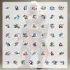 100Pcs Cartoon Shark Stickers, Waterproof Shark Sticker for Water Bottle Laptop Phone Cases Planner Skateboard Luggage Helmet Party Favor Decor, Ideal for Adults Teens Teacher Rewards C136Q view 3
