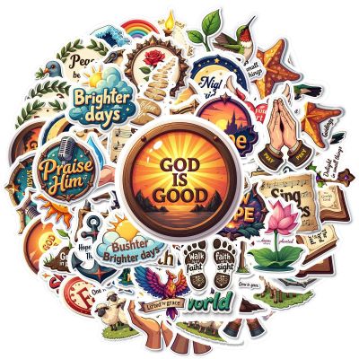 100Pcs Cartoon Bible Stickers, Waterproof Bible Sticker for Water Bottle Laptop Phone Cases Planner Skateboard Luggage Helmet Party Favor Decor, Ideal for Adults Teens Teacher Rewards C142X