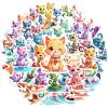 100Pcs Cartoon 3D Cat Stickers, Waterproof 3D Cat Sticker for Water Bottle Laptop Phone Cases Planner Skateboard Luggage Helmet Party Favor Decor, Ideal for Adults Teens Teacher Rewards C1Z2C view 1