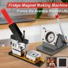 Badge Making Kit, Fridge Magnet Button Badge Making with 50 * 50mm with 100pcs Accessories & Square Cutter Custom Metal Badge Press Kit,50 * 50mm+100Set view 3