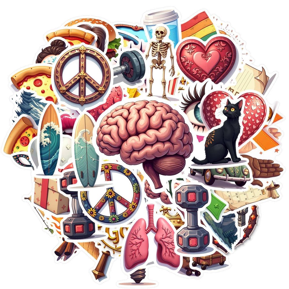 100Pcs Cartoon Mix Stickers, Waterproof Mix Sticker for Water Bottle Laptop Phone Cases Planner Skateboard Luggage Helmet Party Favor Decor, Ideal for Adults Teens Teacher Rewards C142T