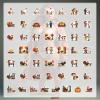 100Pcs Cartoon Thanksgiving Day Stickers, Waterproof Thanksgiving Day Sticker for Water Bottle Laptop Phone Cases Planner Luggage Helmet Party Favor Decor, Ideal for Adults Teens Teacher Rewards C1Z4H view 4