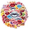 100Pcs Cartoon Lip Stickers, Waterproof Lip Sticker for Water Bottle Laptop Phone Cases Planner Skateboard Luggage Helmet Party Favor Decor, Ideal for Adults Teens Teacher Rewards C1423 view 1