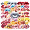 100Pcs Cartoon Lip Stickers, Waterproof Lip Sticker for Water Bottle Laptop Phone Cases Planner Skateboard Luggage Helmet Party Favor Decor, Ideal for Adults Teens Teacher Rewards C1423 view 2