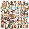 100Pcs Cartoon Fathers Day Stickers, Waterproof Fathers Day Sticker for Water Bottle Laptop Phone Case Planner Skateboard Luggage Helmet Party Favor Decor, Ideal for Adults Teens Teacher Rewards C1Z4M view 2