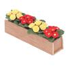 1:12 Doll House Flower Bed Wood Resin Miniature Bonsai for Window Sill Balcony Dollhouse Decor Scale Doll House Miniature Plant Model view 1