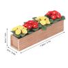 1:12 Doll House Flower Bed Wood Resin Miniature Bonsai for Window Sill Balcony Dollhouse Decor Scale Doll House Miniature Plant Model view 2