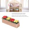 1:12 Doll House Flower Bed Wood Resin Miniature Bonsai for Window Sill Balcony Dollhouse Decor Scale Doll House Miniature Plant Model view 4