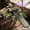FELIXCONN Metal Splitting Sword: Adult Stress Relief Fidget Toy | Magnetic Ejection Push Slider EDC Desk Gadget with Satisfying Click Sounds | Non-Sharp Metal Gift view 3