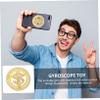 HOMSFOU 2pcs Turntable Gyro Toy Us Symbol Creative Decor for Projects and Material Easy to Operate for view 2