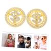 HOMSFOU 2pcs Turntable Gyro Toy Us Symbol Creative Decor for Projects and Material Easy to Operate for view 3