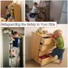 12 Packs Furniture Anchors for Baby Proofing, No Drill Adhesive Anti Tip Wall Anchor for Dresser Bookshelf Mirror Cabinet TV Stand Pantry Shelves Securing view 4