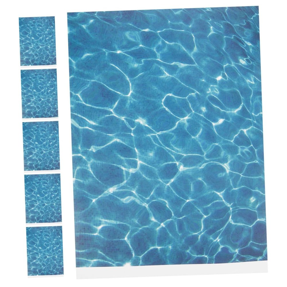 Parliky Self-Adhesive Water Ripple Stickers 6 Scenery Accessories for Dollhouse Floor Decals Miniature Landscape Decals Sticker A4