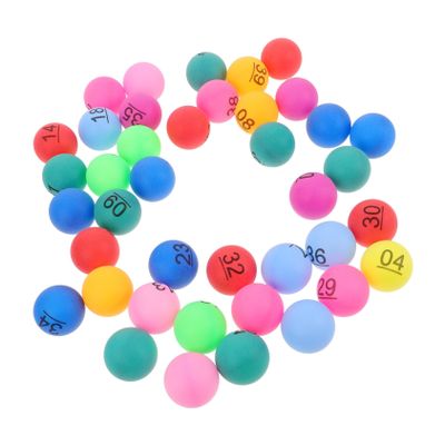 FOYTOKI Carnival Ball Set 40pcs Bingo Prize Balls Numbered Plastic Balls for Party Raffle Game Bar Party Birthday Celebration Fun Toys