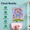 Clock Buddy  Interactive Kids Clock for Learning to Tell Time  Moveable Hands, Dry Erase Surface, Magnets & Lanyard  Includes Worksheets  Fun & Educational Time Teaching Tool for Ages 5+ view 3