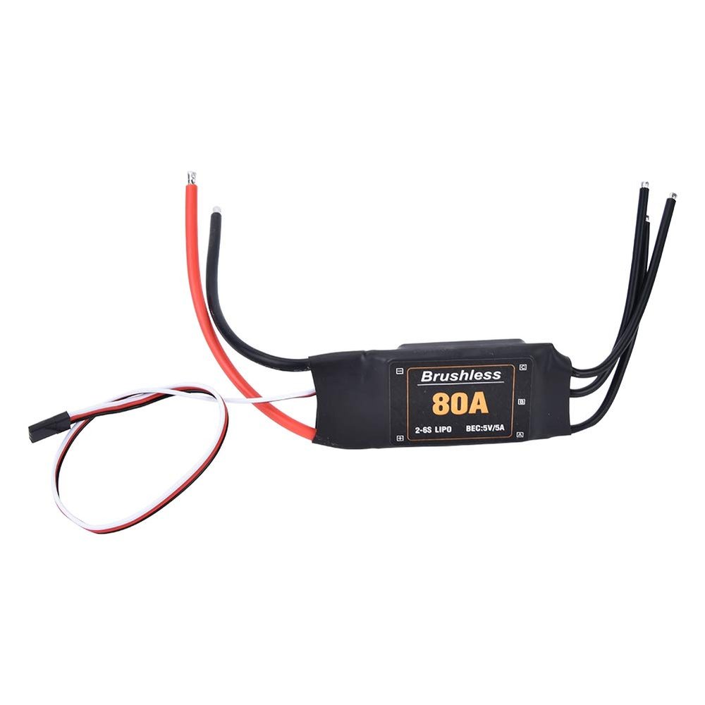 High-Efficiency 80A Brushless ESC for Drones & RC Aircraft Ultra-Compact, Low-Voltage , Built-in BEC, Compatible with 26S LiPo