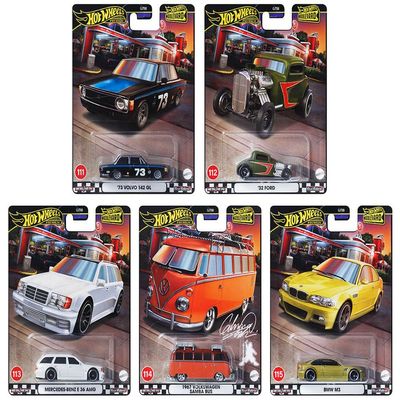 1:64 Diecast Collectibles Model Car Compatible with Hot Wheels 2024 Gold Premium Boulevard Z Case 5 Cars Set, GJT68-956Z