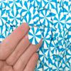 10 Large Turquoise Blue 20mm Peppermint Starlight Mint Candy Cabochons  Thin Cut Polymer Clay Mint Cabs view 1