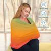 Green Red Gradient High Stretchy Car Seat Cover for Babies Multi Use Carseat Canopy Cover Nursing Cover for Breastfeeding Shower Gifts for Girls Newborn Boys view 4