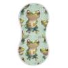 WELLDAY Muslin Baby Burp Cloths Set of 4, Soft Absorbent Cute Cartoon Frog Cotton Burping Cloth, Milk Spit Up Rags for Newborn Unisex, 22 x 11 Inch view 1