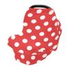 Red Polka Dot High Stretchy Car Seat Cover for Babies Multi Use Carseat Canopy Cover Nursing Cover for Breastfeeding Shower Gifts for Girls Boys Newborn view 1