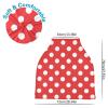 Red Polka Dot High Stretchy Car Seat Cover for Babies Multi Use Carseat Canopy Cover Nursing Cover for Breastfeeding Shower Gifts for Girls Boys Newborn view 2
