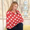 Red Polka Dot High Stretchy Car Seat Cover for Babies Multi Use Carseat Canopy Cover Nursing Cover for Breastfeeding Shower Gifts for Girls Boys Newborn view 4