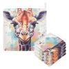 WELLDAY Watercolor Giraffe Baby Washcloths, 3 Pack of Cotton Newborn Washcloths, Extra Soft & Ultra Absorbent Muslin Washcloths Baby, Unisex 12 X 12 in view 1