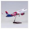 LIUSANGLIU Scale Aircraft 47 cm 1/80 for A320NEO Wizz Air Aircraft Model with Lights and Wheels die-cast Resin Aircraft Suitable for Display(No Light) view 1