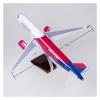 LIUSANGLIU Scale Aircraft 47 cm 1/80 for A320NEO Wizz Air Aircraft Model with Lights and Wheels die-cast Resin Aircraft Suitable for Display(No Light) view 3