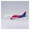 LIUSANGLIU Scale Aircraft 47 cm 1/80 for A320NEO Wizz Air Aircraft Model with Lights and Wheels die-cast Resin Aircraft Suitable for Display(No Light) view 4