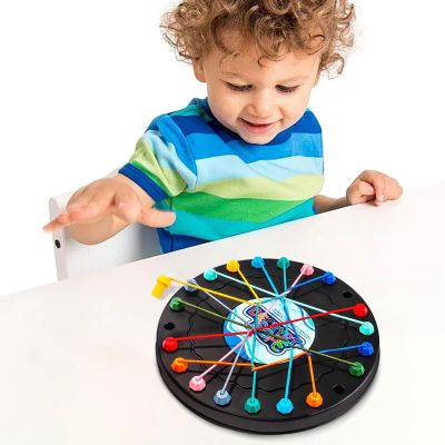Brainy Knots Rope Untangling Game,Twisted Rope Puzzle Game, Rope Knots Untangle Stack Puzzle Sorting Board Game, Colorful Twisted Tangler Rope Sorting Puzzle Game for Boys and Girls (Small, 2 PC)