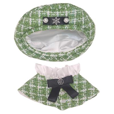 niannyyhouse 10cm 15cm 20cm Plush Doll Clothes Hat Poncho Shawl Sets Dolls Dressup (Green, 10cm)