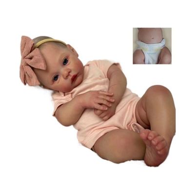 20inch Lifelike Baby Doll  Realistic Newborn Reborn Doll with Soft Vinyl Body, Hand-Painted Details for Kids, Girls & Collectors for 3 Age+