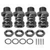 4pcs Aluminum Alloy 17mm Hex 23mm Wheel Extension Adapter Set for 1/8 RC Car Model, Sturdy and Easy Installation, Blue and Black Optional (Black) view 3