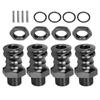 4pcs Aluminum Alloy 17mm Hex 23mm Wheel Extension Adapter Set for 1/8 RC Car Model, Sturdy and Easy Installation, Blue and Black Optional (Black) view 4