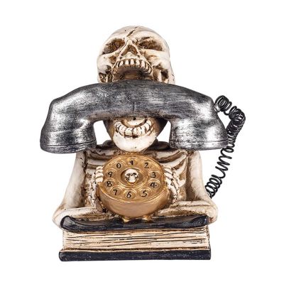 KMHHAG Skull Phone Halloween Props Retro Nostalgic Model Movie Shooting Bar Tabletop Decoration