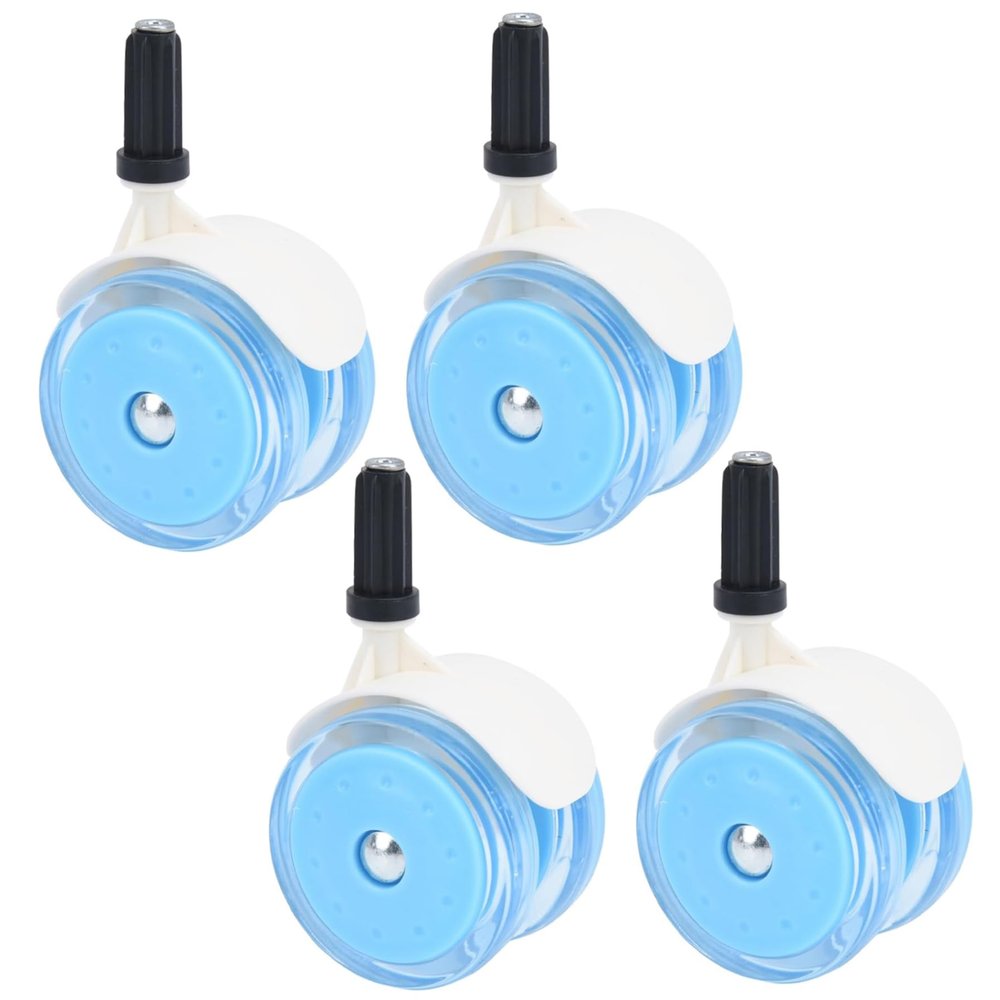 4Pcs Baby Walker Wheels Replacement 2 Inch Rubber Walker Replacement Wheels Strong Load Screw On Blue Color Walker Wheels